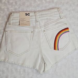 Super High Rise Cutoff Short With Rainbow Pocket